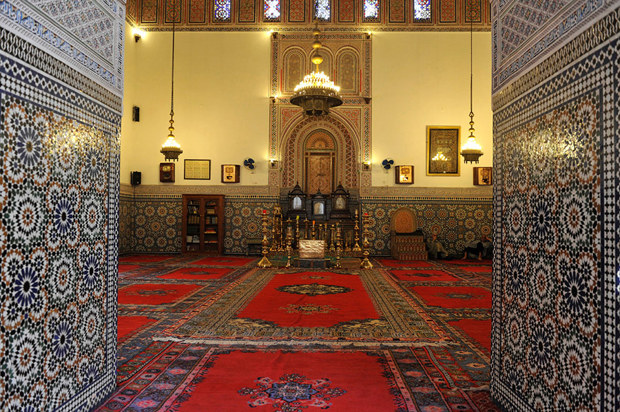 Zaouia (shrine and tomb) of the great Sufi saint Abou-l-Abbes Sebti (1130-1207) built in 1605 by the Sultan Abu Fares, Marrakech, 2011