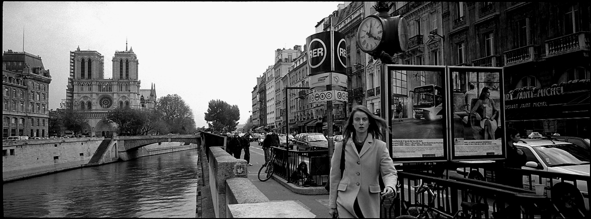 Petit Pont and Notre Dame taken from the corner of Pont Saint Michel and Quai Saint Michel, 2002