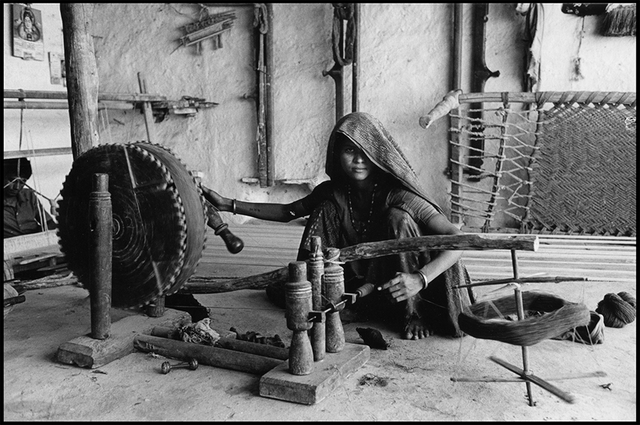 Woman spinning, Kutch, Gujarat, 1978