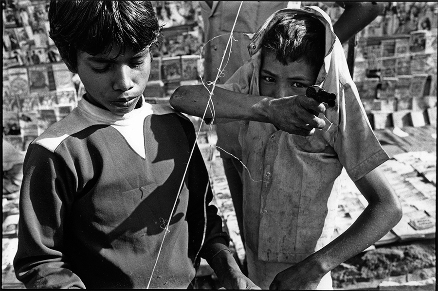 Boy and toy pistol, Jodhpur, Rajasthan, 1988