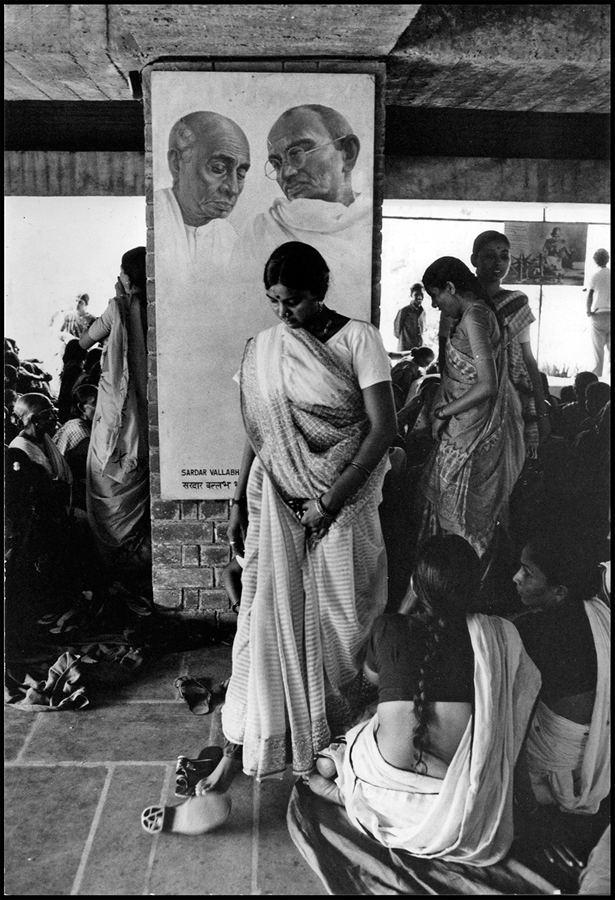 Meeting of women workers at the Gandhi Ashram, Ahmedabad, Gujarat, 1979