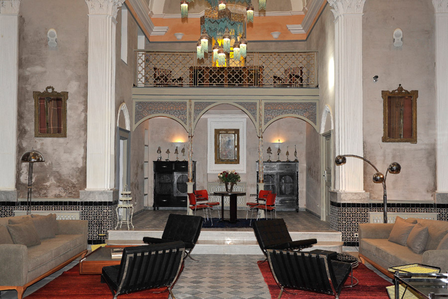 Living room of hotel L’Iglesia, former convent of the Spanish church Saint Anthony of Padua (16th century) in the former Portuguese citadel of Mazagan, now El Jadida, 2012