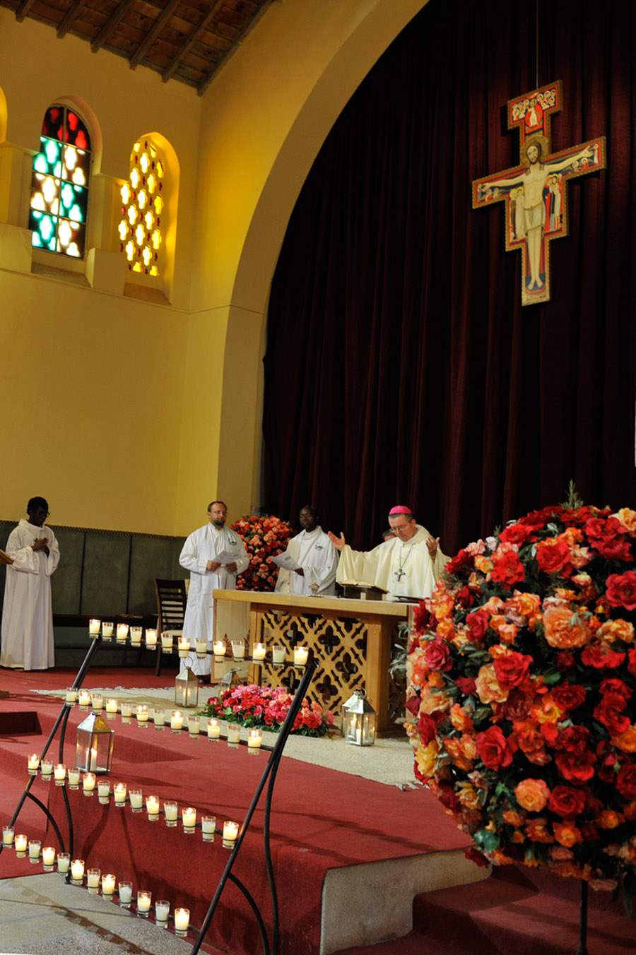 Celebration of a mass by the bishop of Rabat at the Church of the Martyr Saints,  Marrakech, 2012