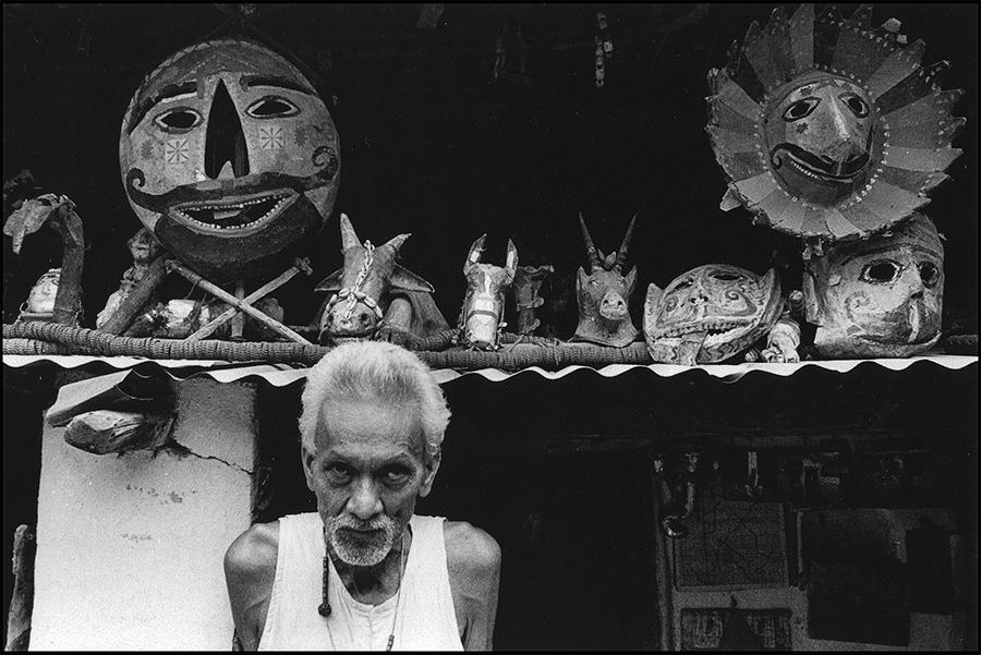 A Mask maker, Khajuraho, 1981