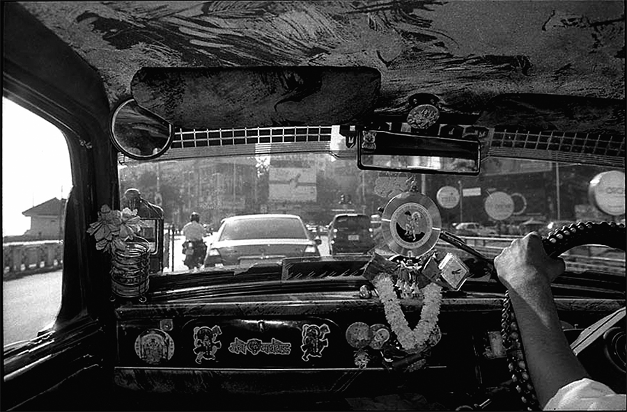 Inside a taxi, Bombay, 2003